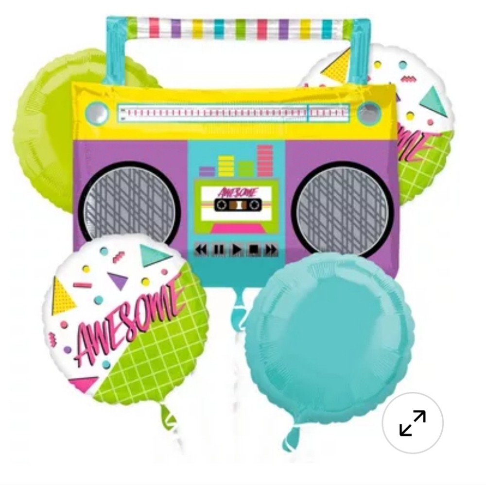 Retro Boombox Balloon Bouquet